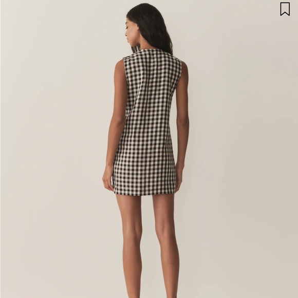 Doen Black and White Checkered Mini Dress - Picture 3 of 5